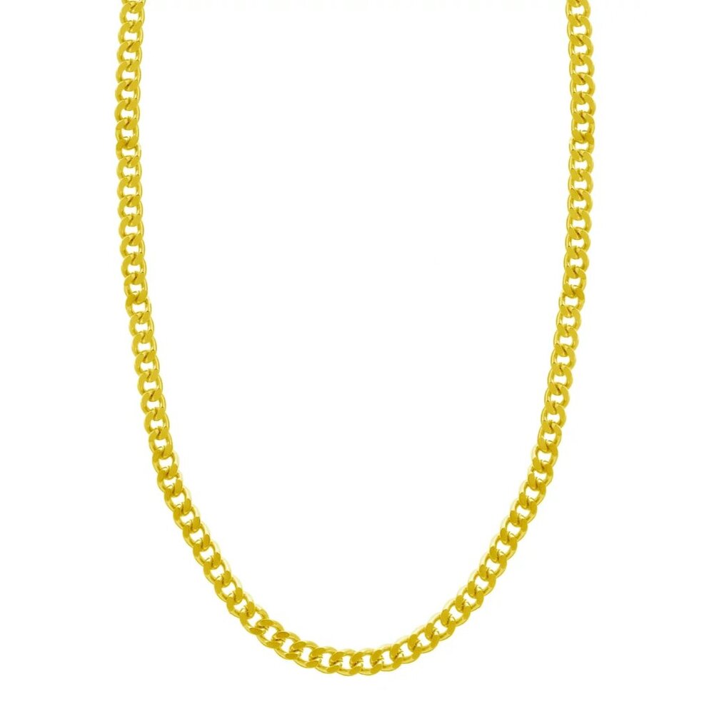 And Now This Curb Chain Necklace, Gold Plate 18" $50